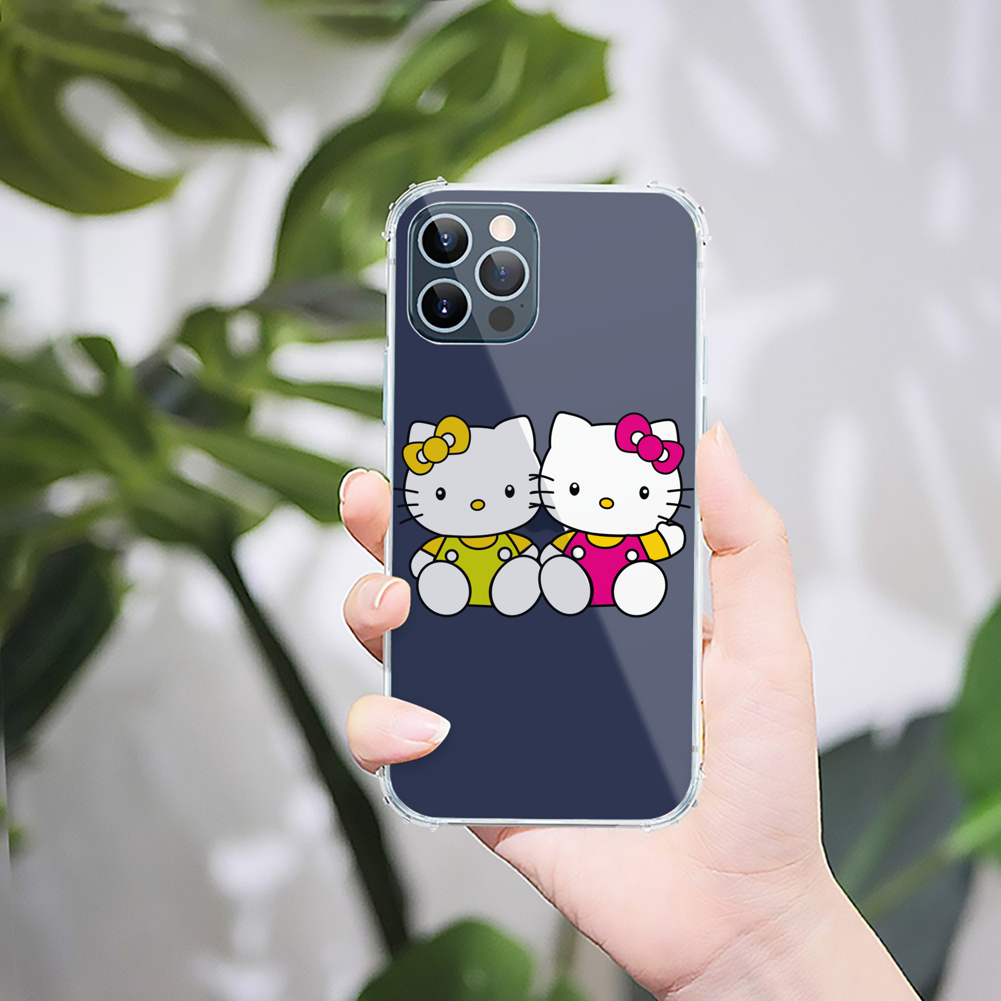 （画像用） Hello Kitty ハローキティ 【iPhone 12シリーズ対応】透明スマホケース（クリアソフトケース）